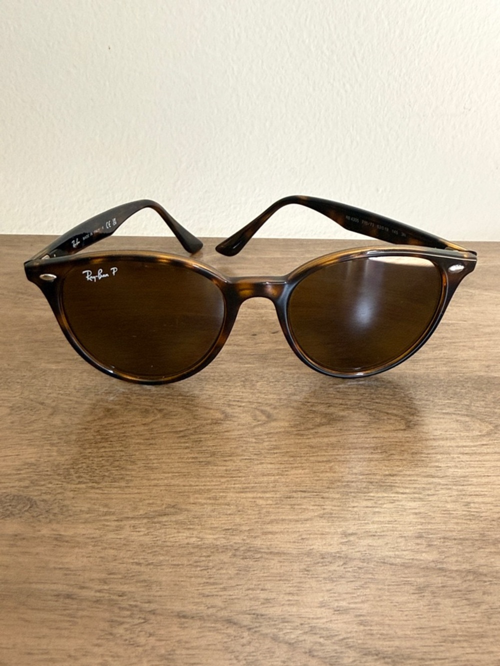 Ray-Ban Tortoise Shell Frame Sunglasses with Brown Lenses